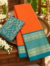 Mandana By Aab Mercerised Copper Silk Saree 